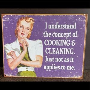 50s/60s pinup girl tin. Wall decor.